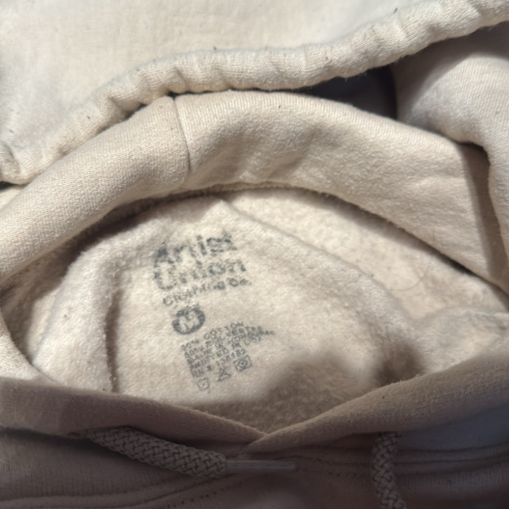 Artist union Men's Tan Hoodie size medium EUC - Picture 7 of 10